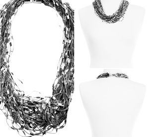 Magnetic Mixed Media Confetti Scarf *NWOT*